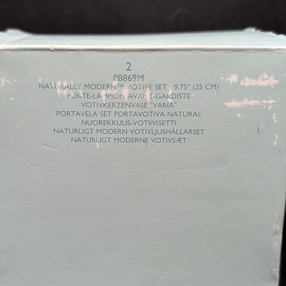 Partylite Naturally Modern Votive Candle Holder #2 With Insert 9.75” - Picture 2 of 7